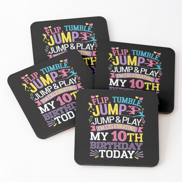 Item preview, 10th Birthday Gymnast Girl 10 Year Old Bday Gymnastics Party  designed and sold by angolinnArt.