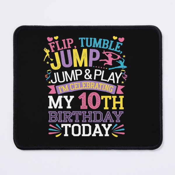 Item preview, 10th Birthday Gymnast Girl 10 Year Old Bday Gymnastics Party designed and sold by angolinnArt.