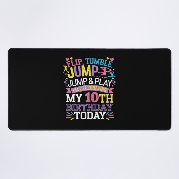 Item preview, 10th Birthday Gymnast Girl 10 Year Old Bday Gymnastics Party  designed and sold by angolinnArt.