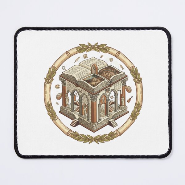 Item preview, Quality Learning Center – Classical Academic Emblem with Open Book, Arts & Knowledge Temple Illustration designed and sold by Gurjeetpixelart.