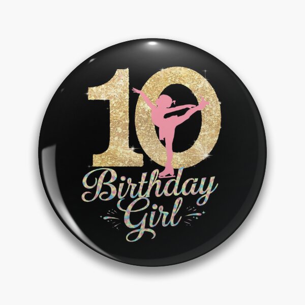 Item preview, 10th Birthday Ice Skating Figure Skater Ten 10 Double Digits  designed and sold by joyouartArt.