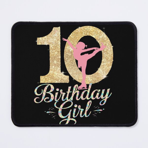 Item preview, 10th Birthday Ice Skating Figure Skater Ten 10 Double Digits designed and sold by joyouartArt.