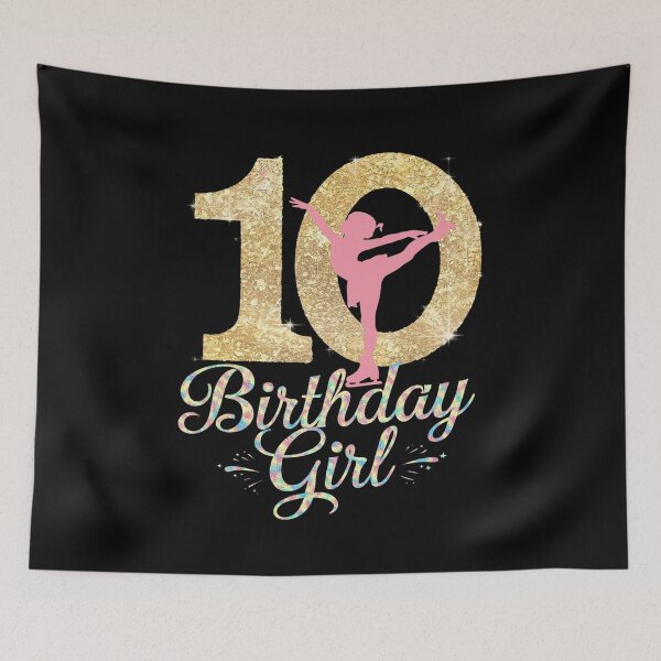 Item preview, 10th Birthday Ice Skating Figure Skater Ten 10 Double Digits  designed and sold by joyouartArt.