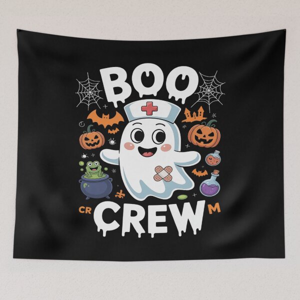 Item preview, Boo Boo Crew Nurse Costume Funny Ghost Halloween Nurse designed and sold by Voidbinder.
