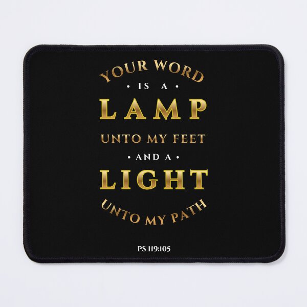 Item preview, Psalm 119:105 Gold Bible Verse Typography (KJV) designed and sold by Clothed in Scripture.