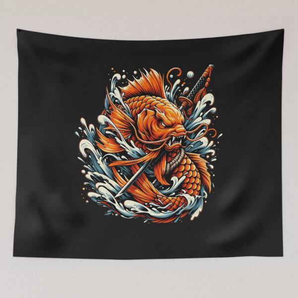 Item preview, Samurai Koi Warrior Splash Art designed and sold by RynTheArtist.