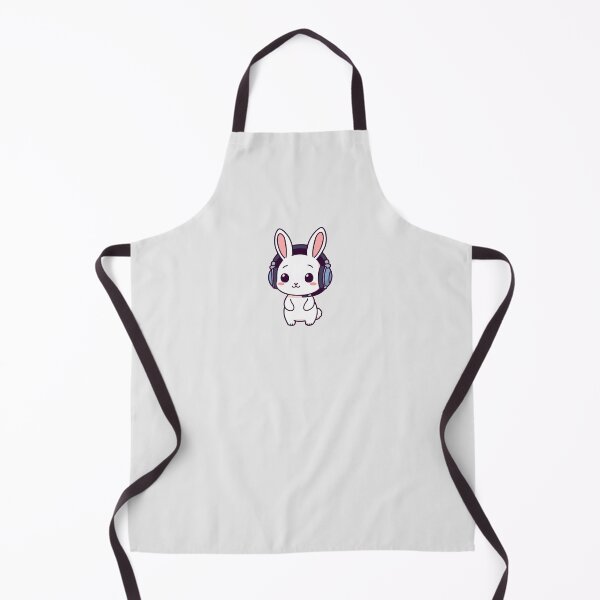 Item preview, Cute Gamer Bunny – Chibi Pastel Headphones designed and sold by Hellocr.