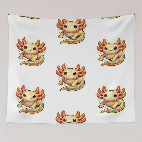Item preview, Cute Kawaii Axolotl Illustration designed and sold by Combat Skies.