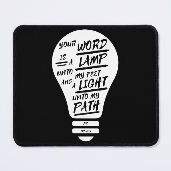 Item preview, Psalm 119:105 Bible Verse Light Bulb Illustration (KJV) designed and sold by Clothed in Scripture.