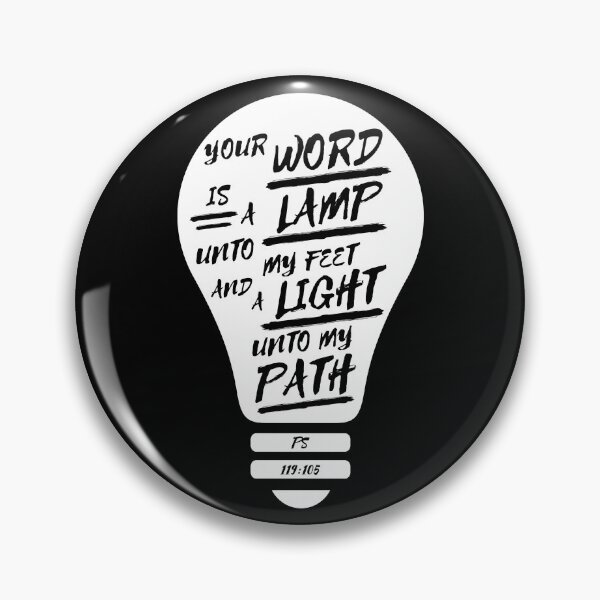 Item preview, Psalm 119:105 Bible Verse Light Bulb Illustration (KJV) designed and sold by Clothed in Scripture.