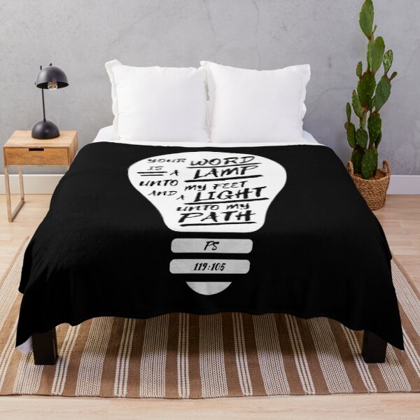 Item preview, Psalm 119:105 Bible Verse Light Bulb Illustration (KJV) designed and sold by Clothed in Scripture.