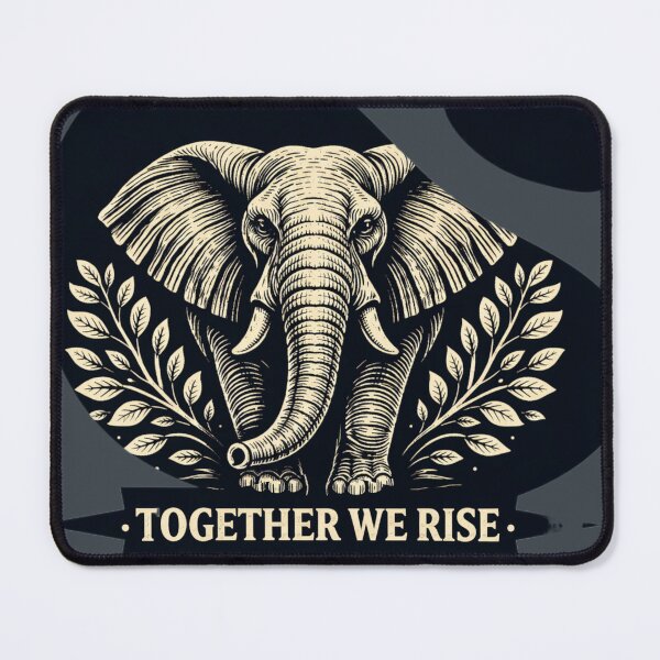Item preview, Elephant Together We Rise African Savanna Wildlife Art Sticker designed and sold by SavannaStrikes.