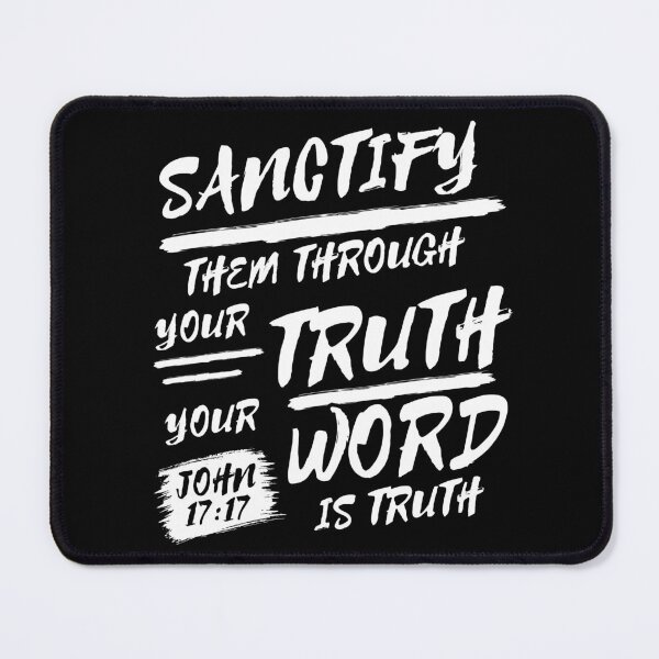Item preview, John 17:17 Brush Lettering Bible Verse Typography (KJV) designed and sold by Clothed in Scripture.