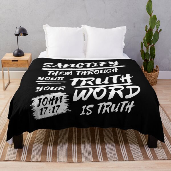 Item preview, John 17:17 Brush Lettering Bible Verse Typography (KJV) designed and sold by Clothed in Scripture.