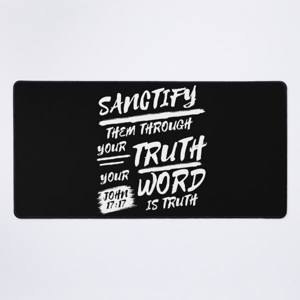 Item preview, John 17:17 Brush Lettering Bible Verse Typography (KJV) designed and sold by Clothed in Scripture.