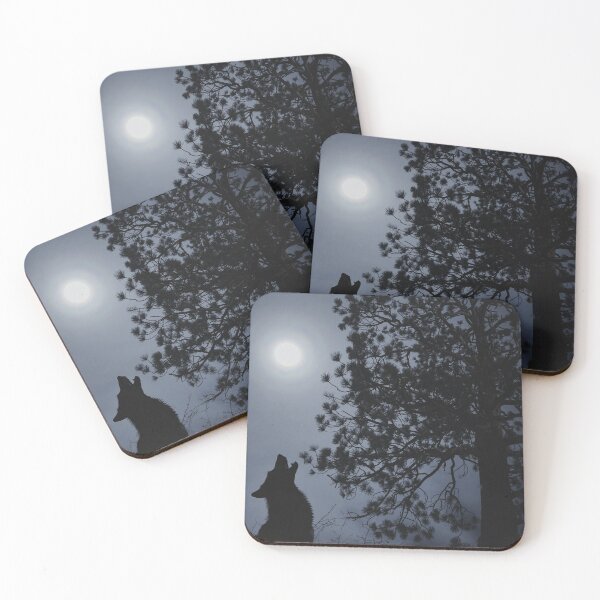 Item preview, Wolf Moon Behind the Ponderosa Pine designed and sold by PolkaDotStudio.