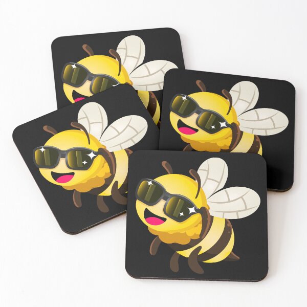 Item preview, Cool cute bee with sunglasses cartoon designed and sold by criptart.