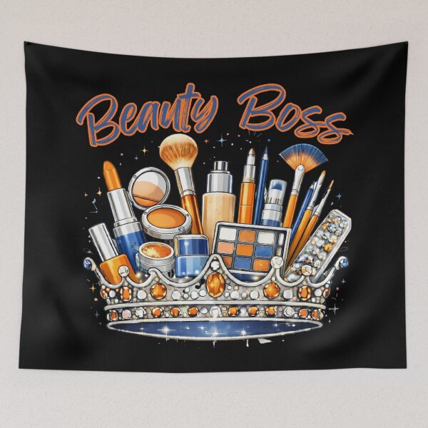 Item preview, Beauty Boss - blue and orange  designed and sold by Walkaaa Designs.