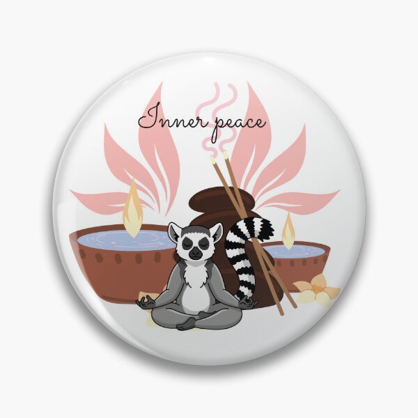 Item preview, Inner Peace – Lemur in meditation and zen atmosphere designed and sold by Unefleuralafois.
