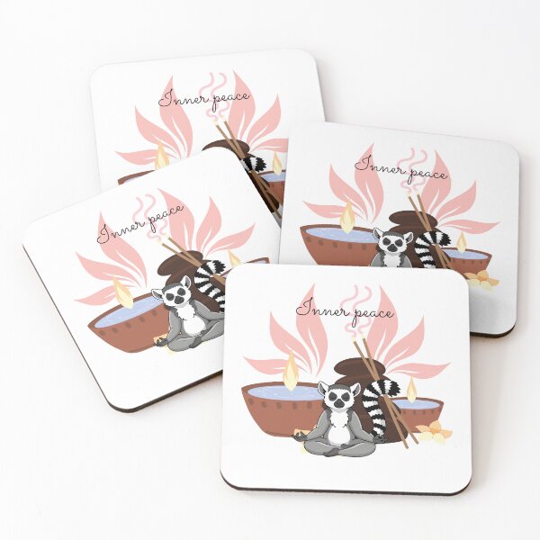 Item preview, Inner Peace – Lemur in meditation and zen atmosphere designed and sold by Unefleuralafois.