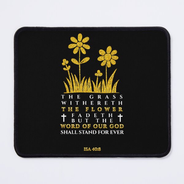 Item preview, Isaiah 40:8 Floral Bible Verse Typography (KJV) designed and sold by Clothed in Scripture.