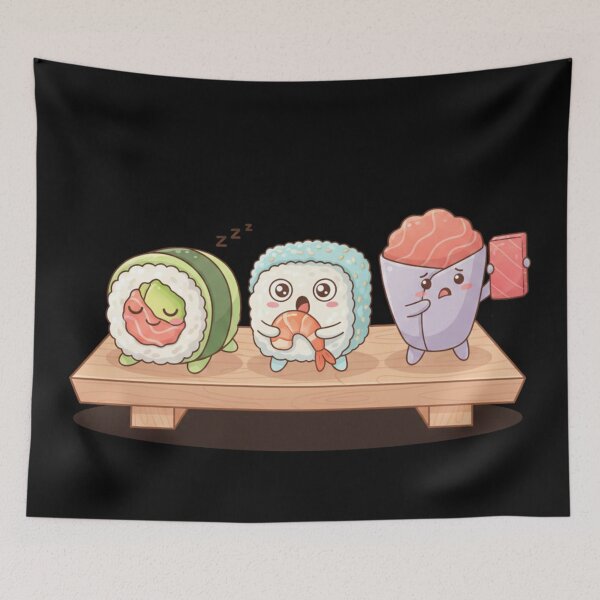 Item preview, Funny Sleepwalking Sushi – Japanese Foodie Humor Design designed and sold by Alexis Art Collection.