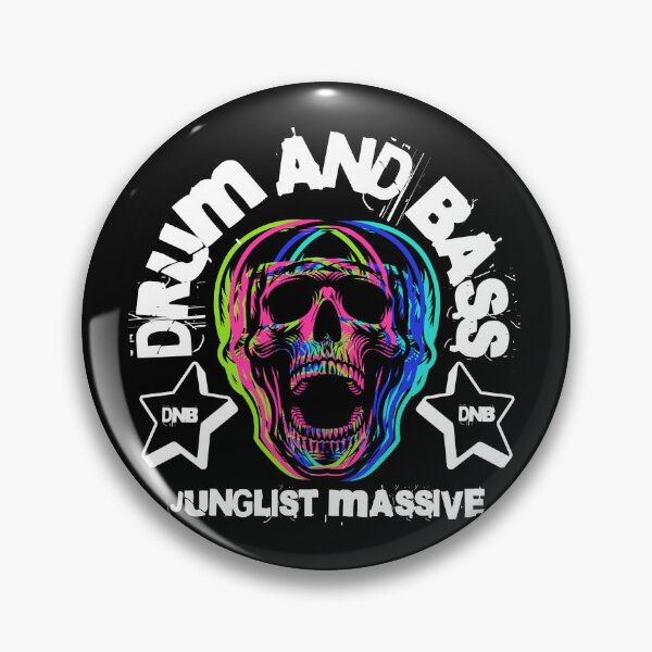 Item preview, DRUM AND BASS  - Colorful Skull Scream (White) designed and sold by Discothreadz.