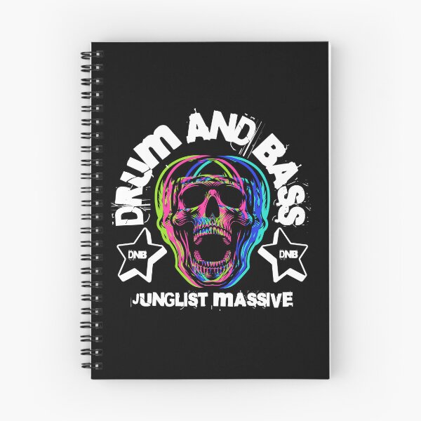 Item preview, DRUM AND BASS  - Colorful Skull Scream (White) designed and sold by Discothreadz.