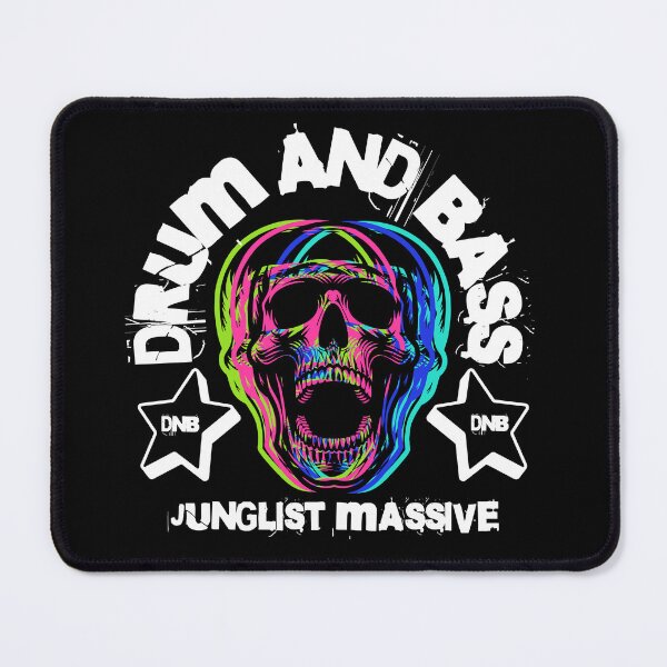 Item preview, DRUM AND BASS - Colorful Skull Scream (White) designed and sold by Discothreadz.
