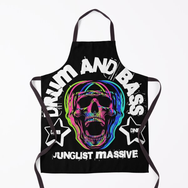 Item preview, DRUM AND BASS - Colorful Skull Scream (White) designed and sold by Discothreadz.
