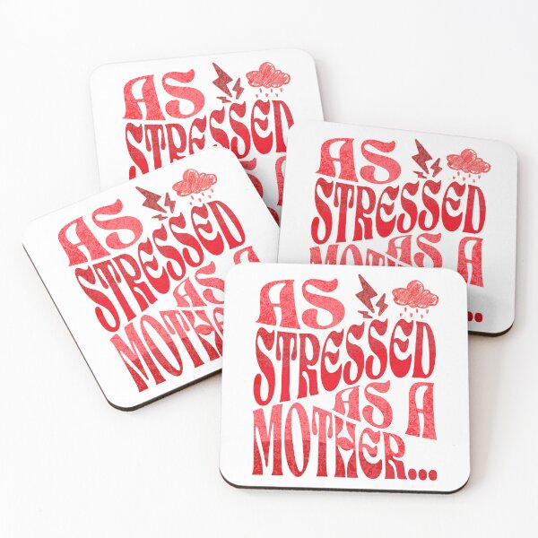 Item preview, Cita divertida: "Tan estresada como una madre..." | Rojo designed and sold by LunasLittleFinds.