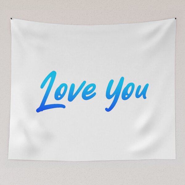 Item preview, Love You, Blue Handwritten  designed and sold by Memes N Lore .
