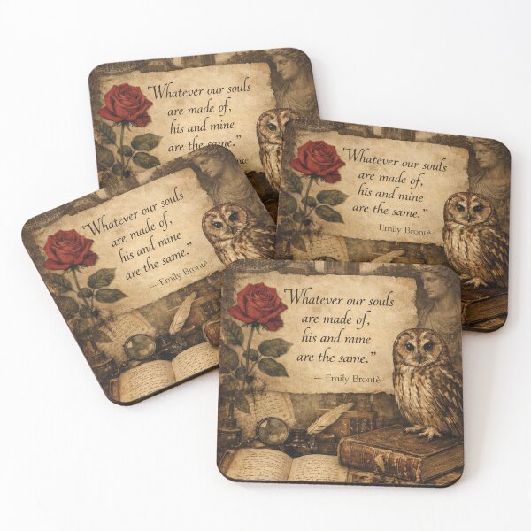 Item preview, Emily Brontë Quote – Romantic Dark Academia Collage designed and sold by Mauswohn.