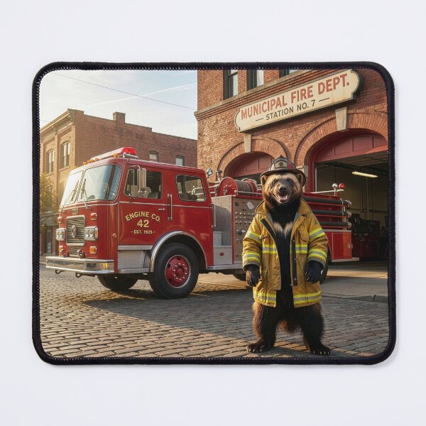 Item preview, Wolverine Fire Fighter Is Steaming Mad at Fire designed and sold by Tridentulus.
