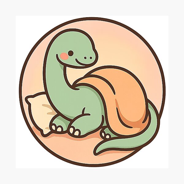 Item preview, Cute Brontosaurus, Brontosaurus Cute designed and sold by graphic-genie.