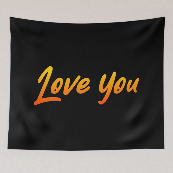 Item preview, Love You, Orange Handwritten  designed and sold by Memes N Lore .