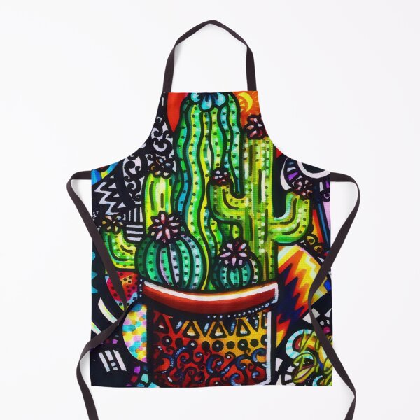 Item preview, Colorful flowering cactus in a psychedelic patterned pot (Bohemian Loveletter) designed and sold by Nina Di Gyal.