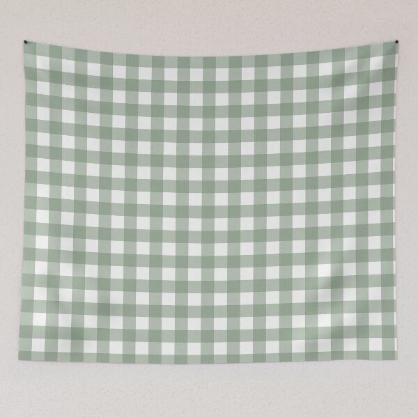 Item preview, Sage Green Cottagecore Gingham Checkered Pattern designed and sold by Razan Design Studio.