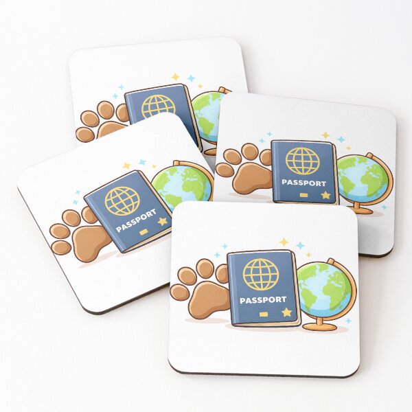 Item preview, PawsPassports Logo – Cute Pet Travel Passport & Globe Illustration designed and sold by PawsPassports.