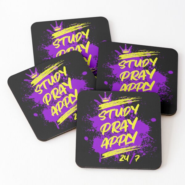 Item preview, Study Pray Apply 24/7 – Christian Faith Typography Design designed and sold by FFPrints.