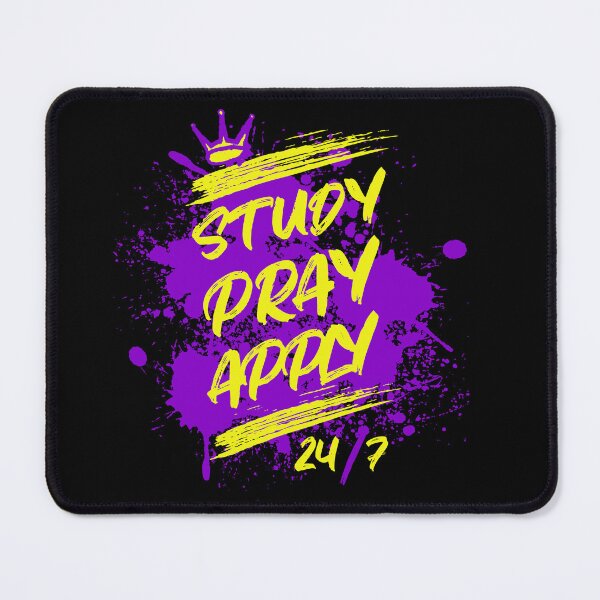 Item preview, Study Pray Apply 24/7 – Christian Faith Typography Design designed and sold by FFPrints.