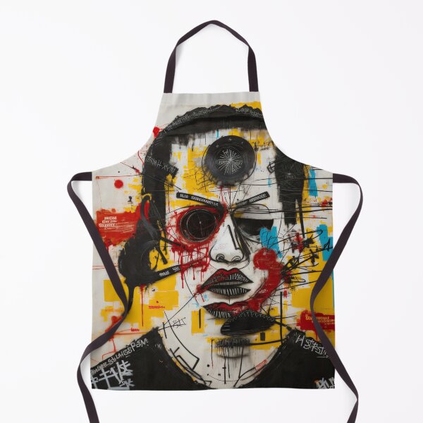Item preview, Yellow Deconstruction - Raw Abstract Street Art Portrait designed and sold by Slow Morning Art.