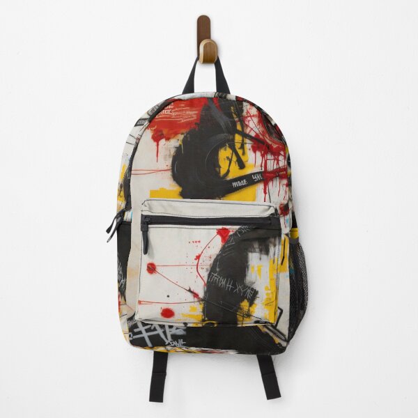 Item preview, Yellow Deconstruction - Raw Abstract Street Art Portrait designed and sold by Slow Morning Art.