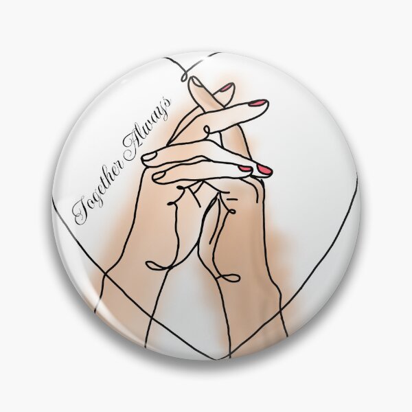 Item preview, Minimalist Hands Holding Line Art – Romantic Couple together always designed and sold by Fandom Universe.