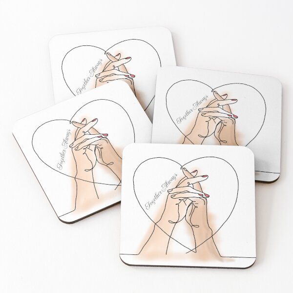Item preview, Minimalist Hands Holding Line Art – Romantic Couple together always designed and sold by Fandom Universe.