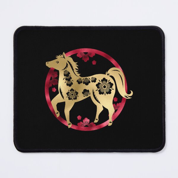 Item preview, Year of the Horse 2026 | Happy Chinese New Year | Lunar New Year | Gold and Red Firehorse designed and sold by StarryHeavens.