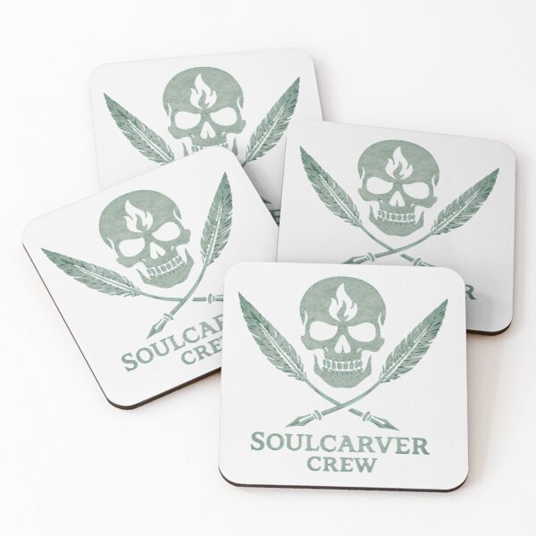 Item preview, Soulcarver Crew Skull and Quills Logo designed and sold by Srezolo.