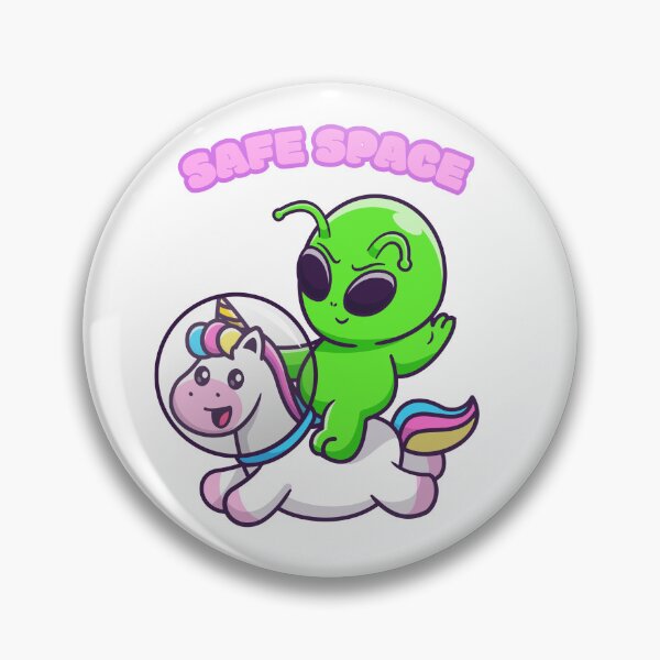 Item preview, Intergalactic Safe Space – Alien on Unicorn Astronaut designed and sold by Unefleuralafois.