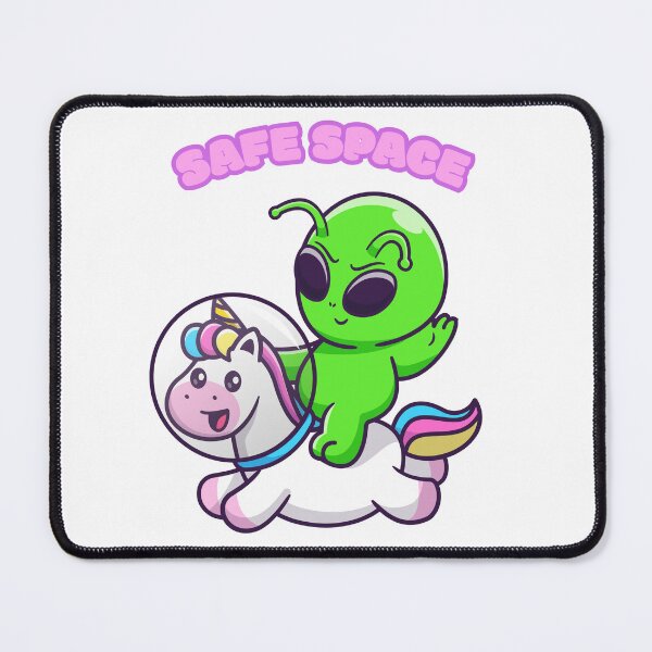 Item preview, Intergalactic Safe Space – Alien on Unicorn Astronaut designed and sold by Unefleuralafois.