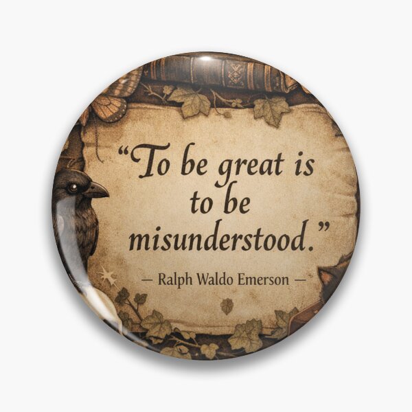 Item preview, Emerson quote – Dark Academia Still Life with Cat designed and sold by Mauswohn.